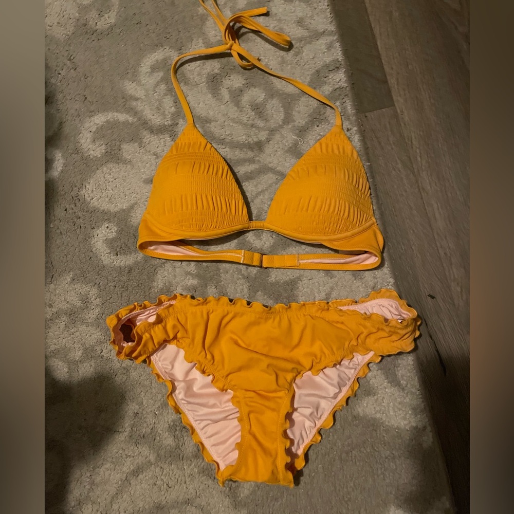 Yellow bathing suit